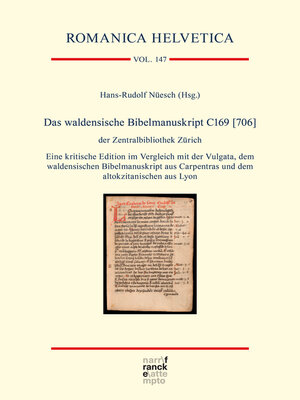 cover image of Das waldensische Bibelmanuskript C169 [706] der Zentralbibliothek Zürich